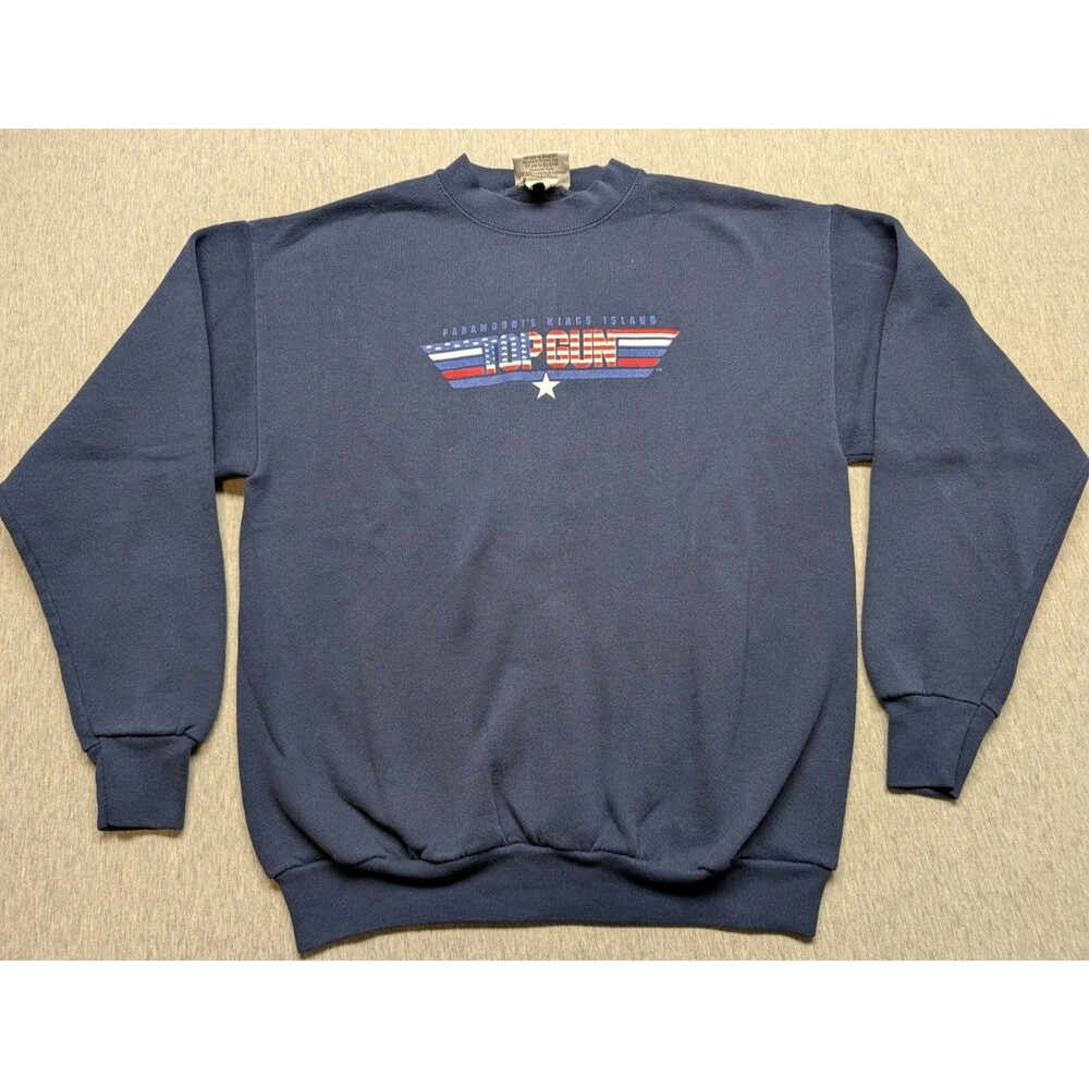 Top Gun Sweatshirt Stars Logo Blue Size  Medium Pullover Official Too Gun